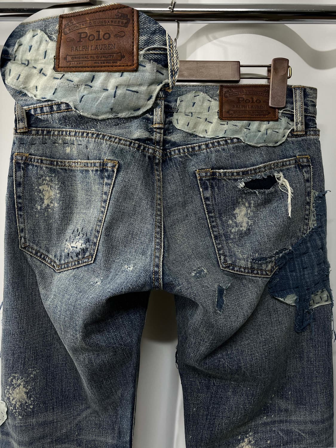 폴로 랄프로렌 보로 디스트레스드 리페어 데님팬츠 상품이미지9