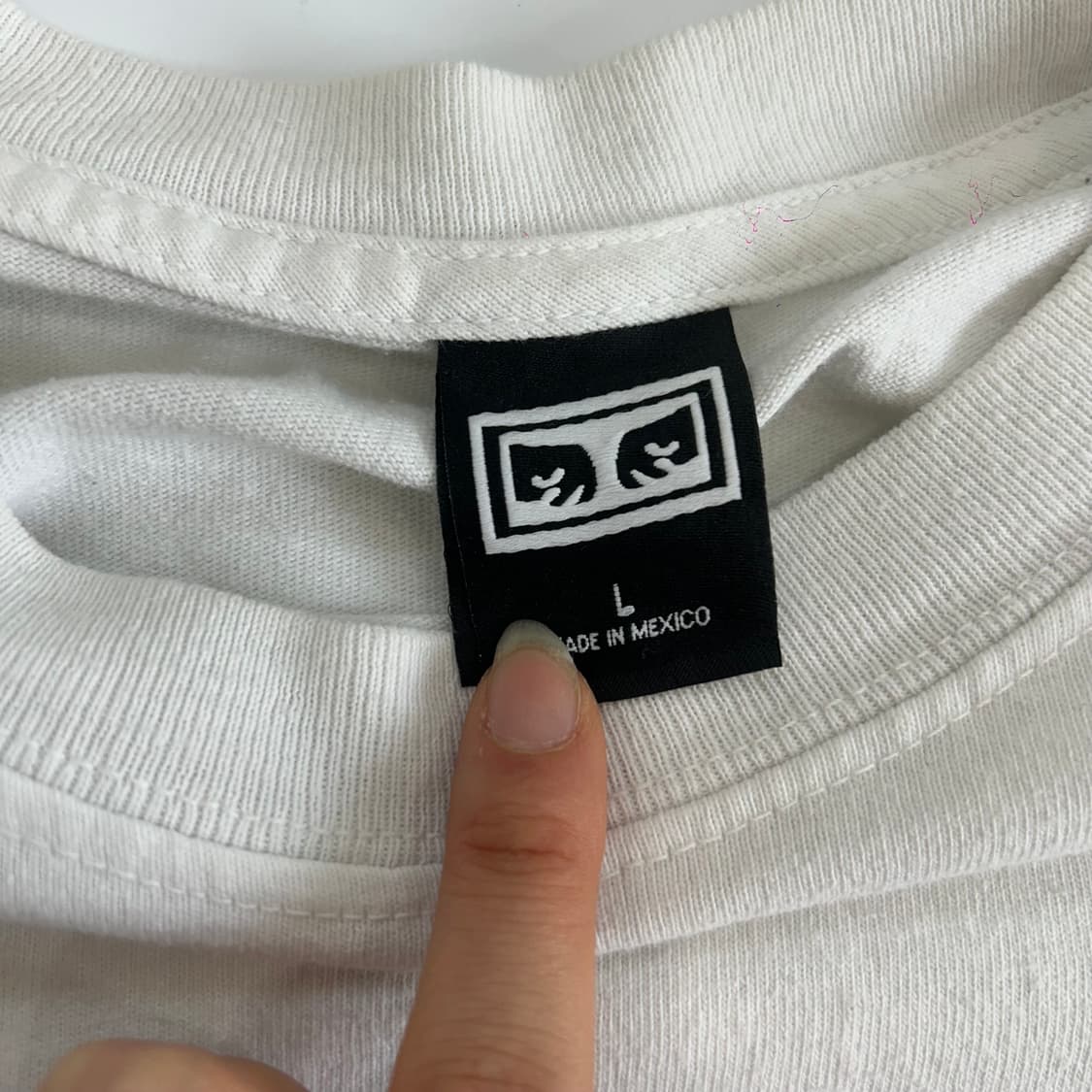 Obey 오베이 백 빅 로고 화이트 롱슬리브 상품이미지6