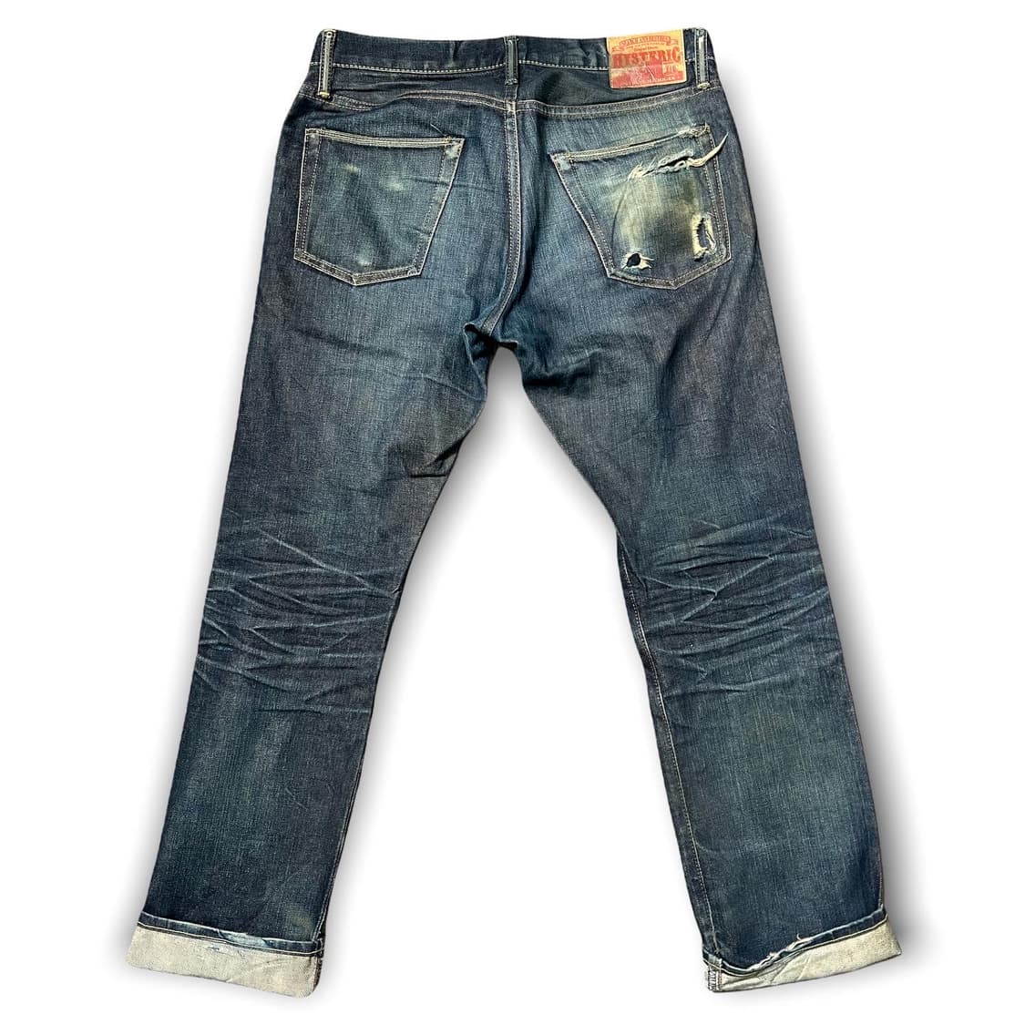 히스테릭 글래머 오일 워시드 데미지 셀비지 진 상품이미지5