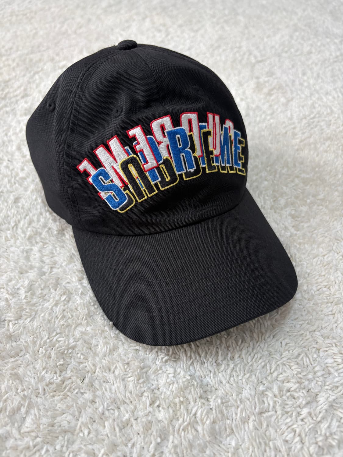 슈프림 코듀라 아치 로고 블랙 볼캡 상품이미지1