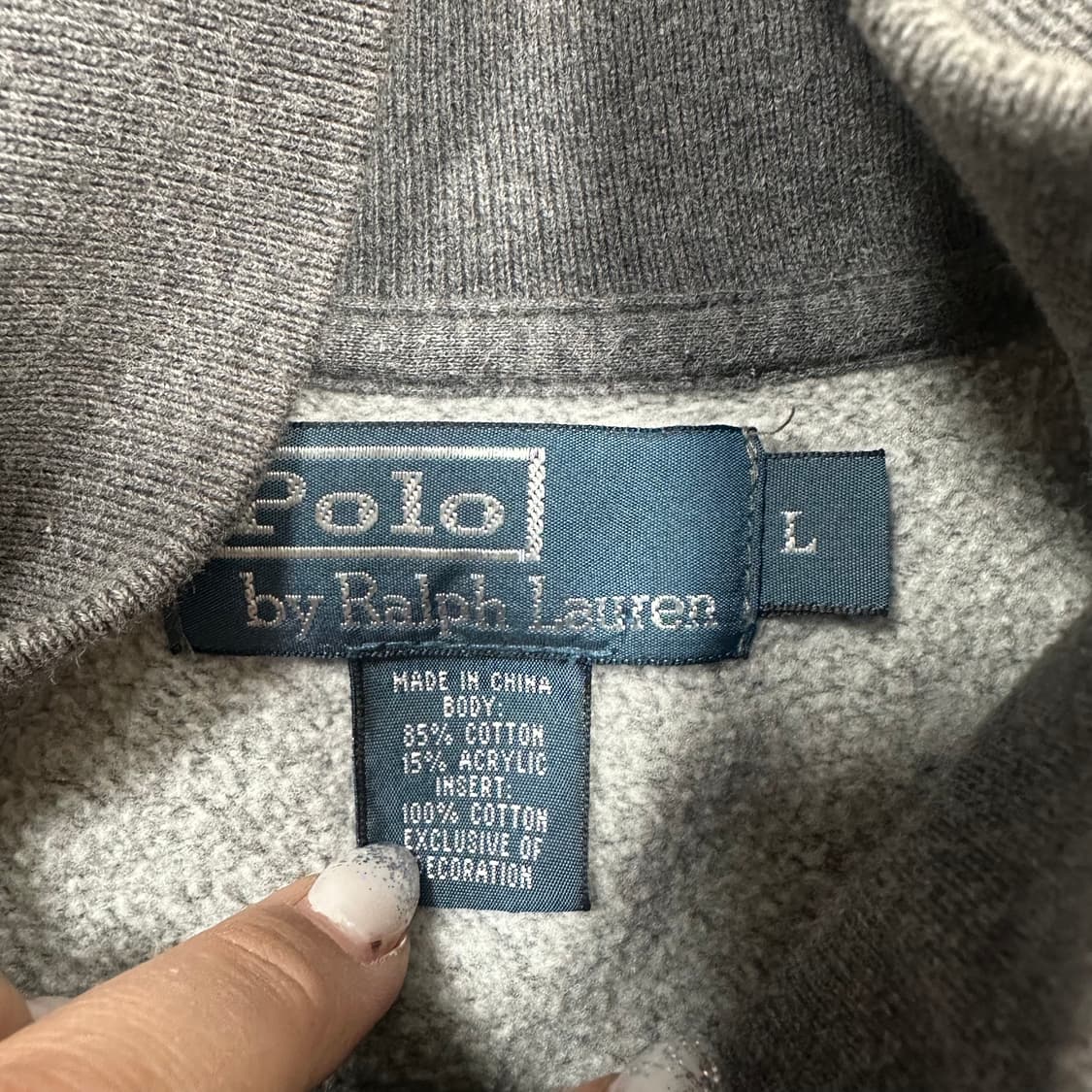 ✨ (바배) 폴로 랄프로렌 그레이 코튼 집업 져지  상품이미지3