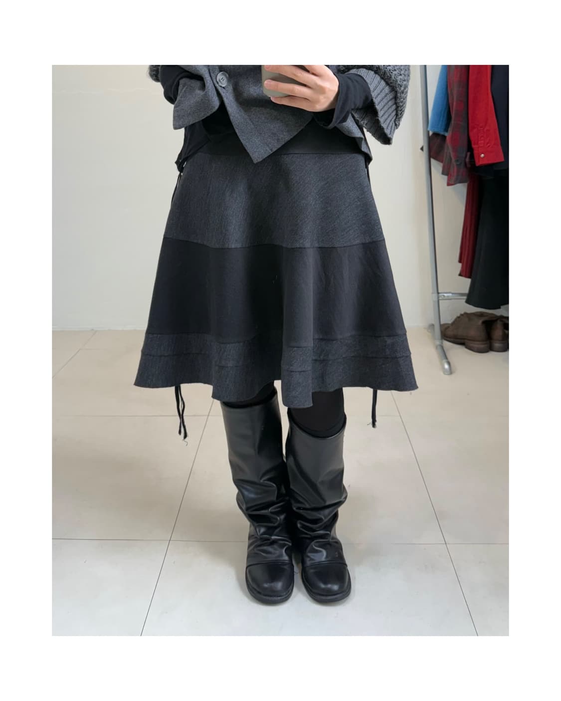 빈티지 미디 스커트 상품이미지1