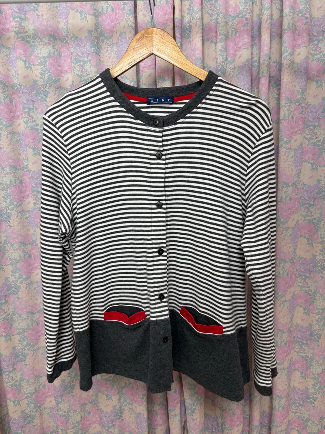 그레이 스트라이프 포켓 티셔츠 상품이미지4