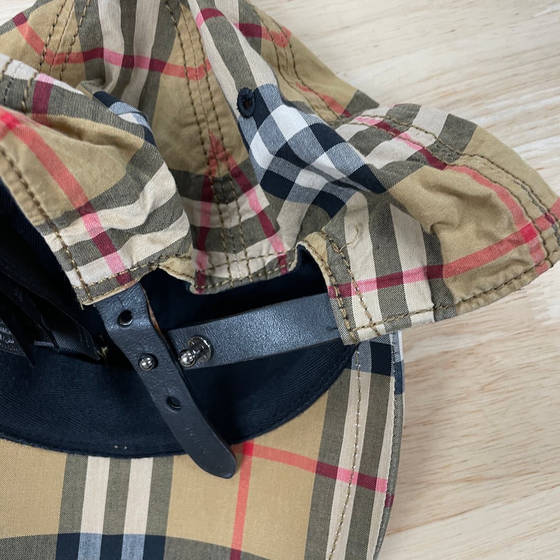 버버리 체크 볼캡 M/L 상품이미지3