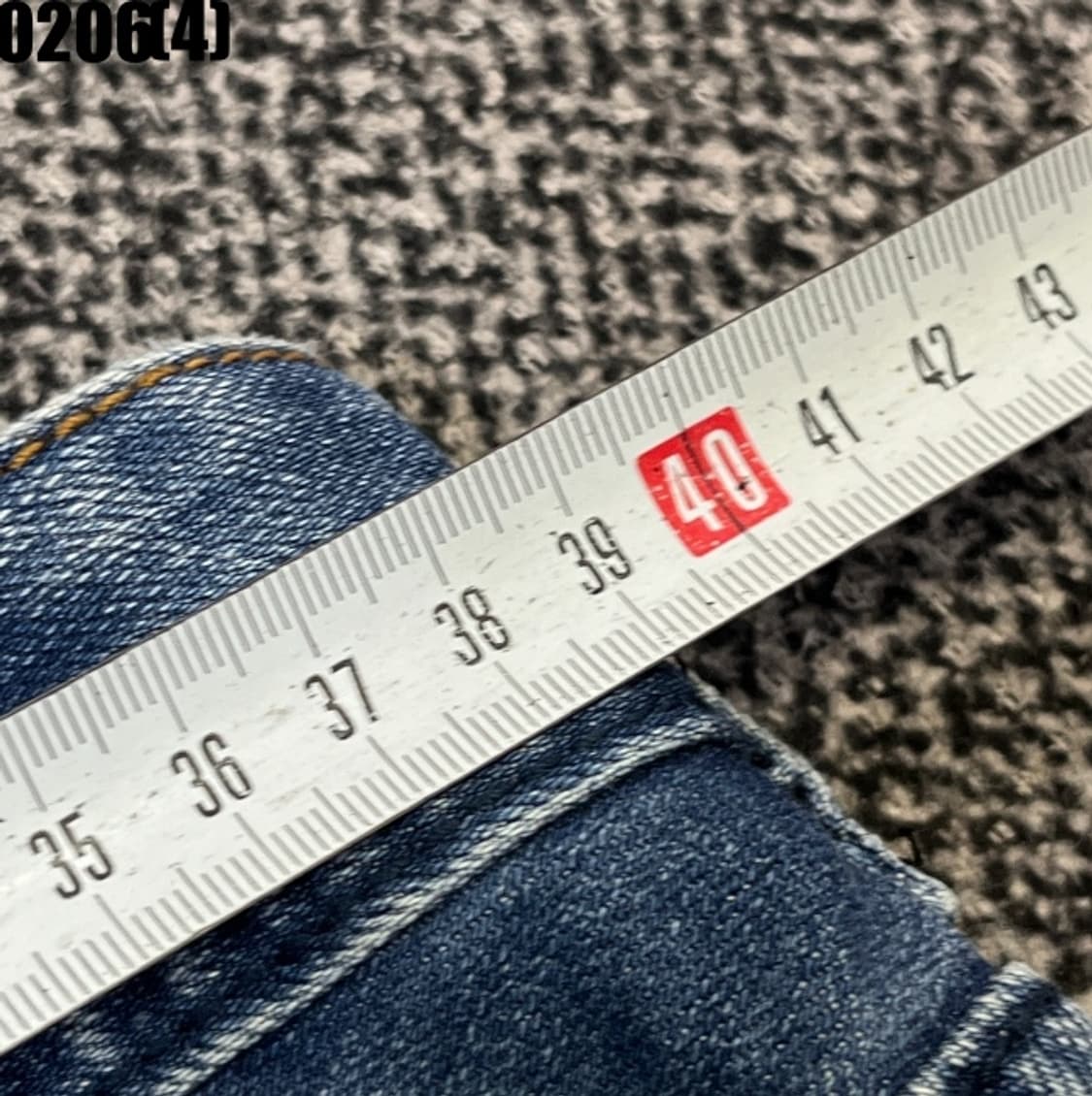 [30] 워싱 세미 부츠컷 데님 청바지 블루 0206(4) 상품이미지5