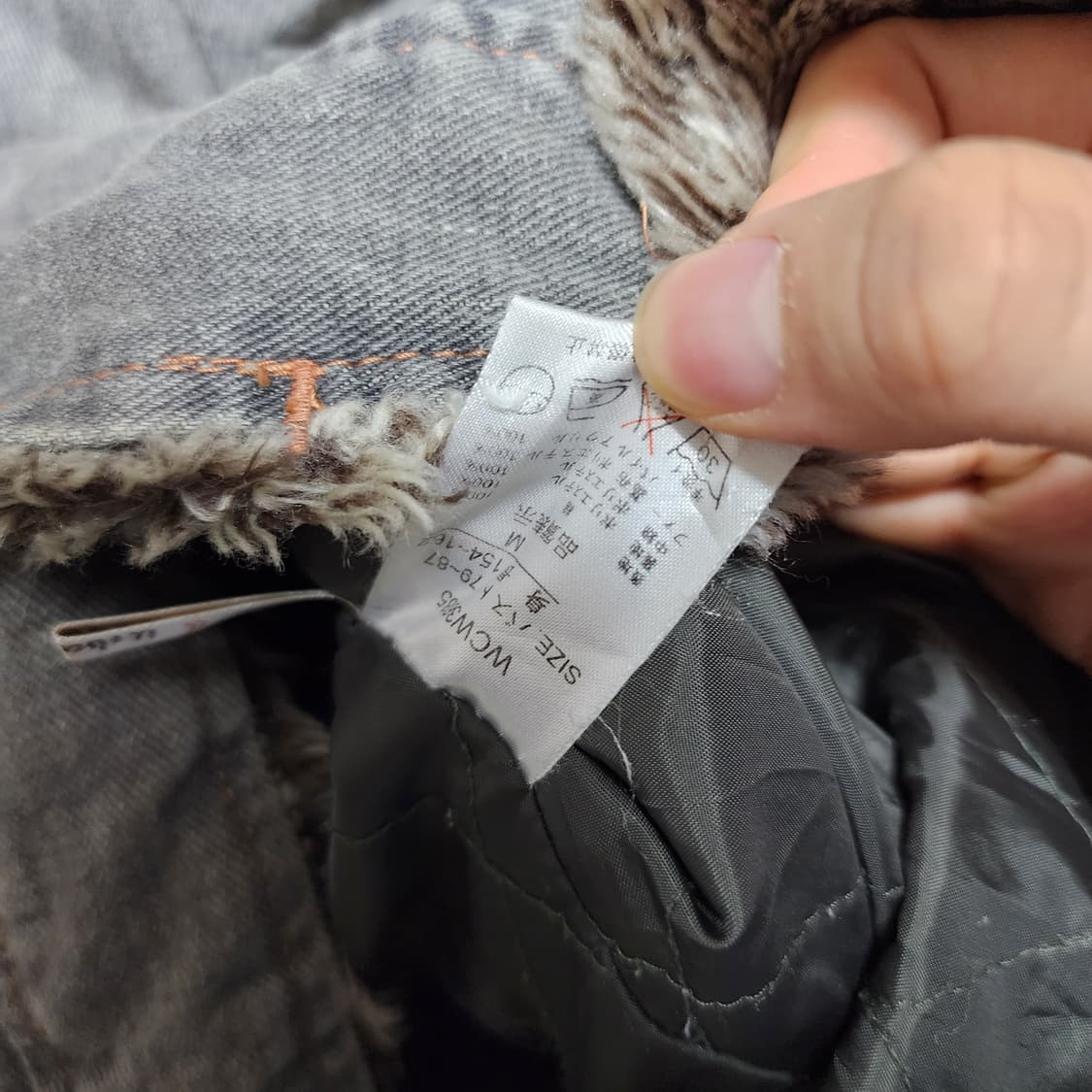 일본 빈티지 시멘트 퍼 트리밍 아티잔 야상 파카 자켓 상품이미지8