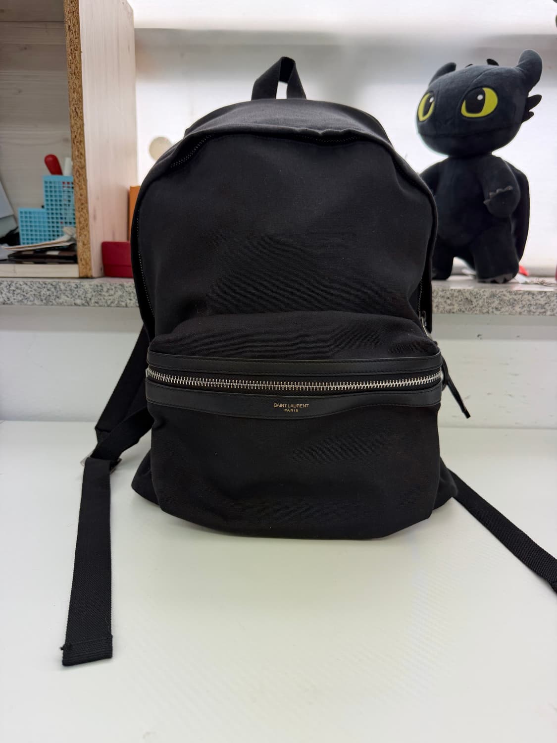 정품) 생로랑 캔버스 클래식 시티백 백팩  상품이미지1