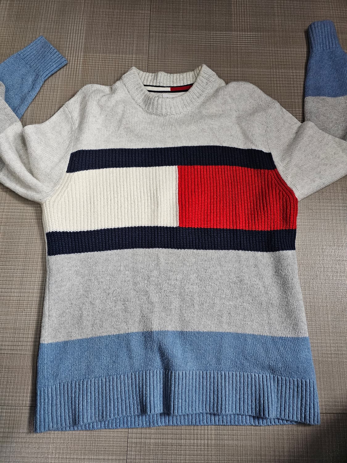 타미힐피거 컬러 블록 니트 스웨터 상품이미지1