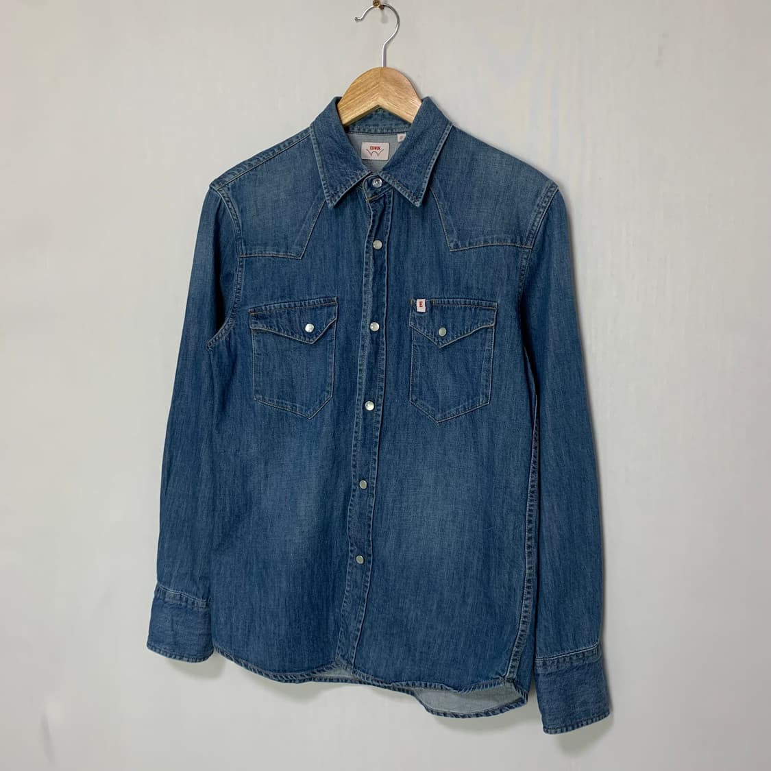 에드윈 버튼 데님 셔츠 청남방 y2k 빈티지 S 남녀공용 상품이미지2