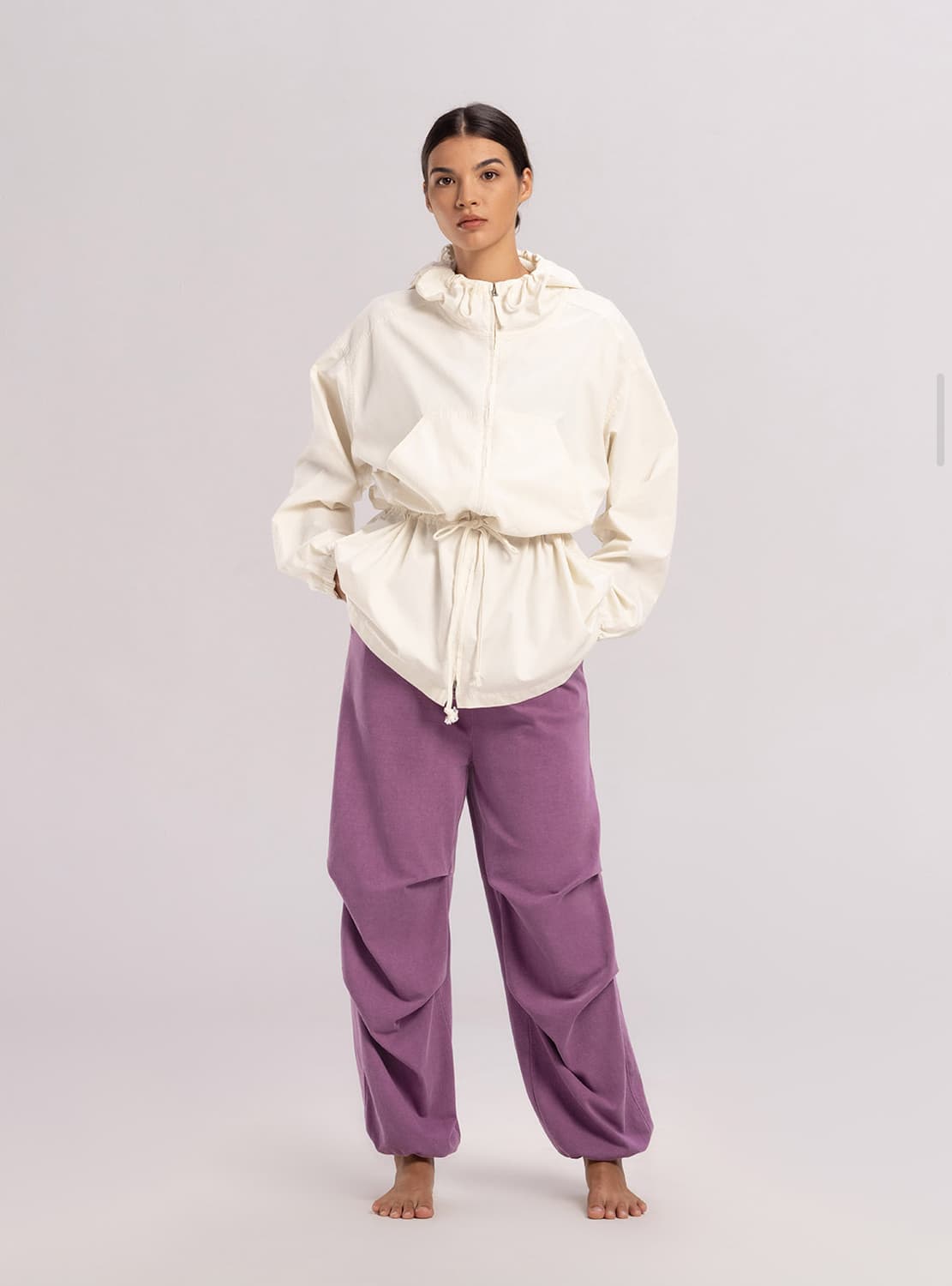 부디무드라 Double tuck pants Berry Conserve M 상품이미지1