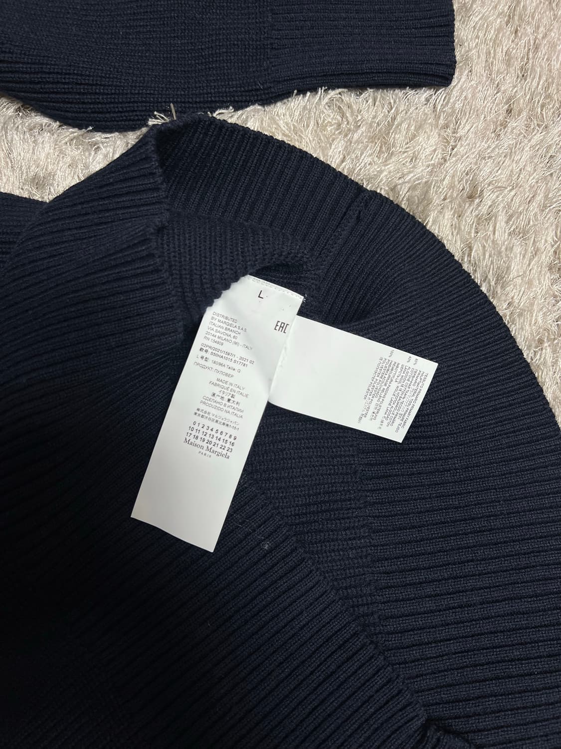 Maison Margiela stitch wool knit sweater 상품이미지5