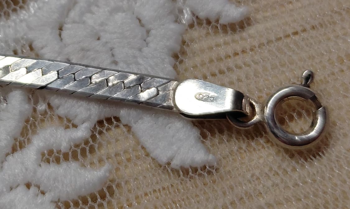 vintage)빈티지 이태리 실버925 헤링본 팔찌/은팔찌/뱀줄팔찌 상품이미지8