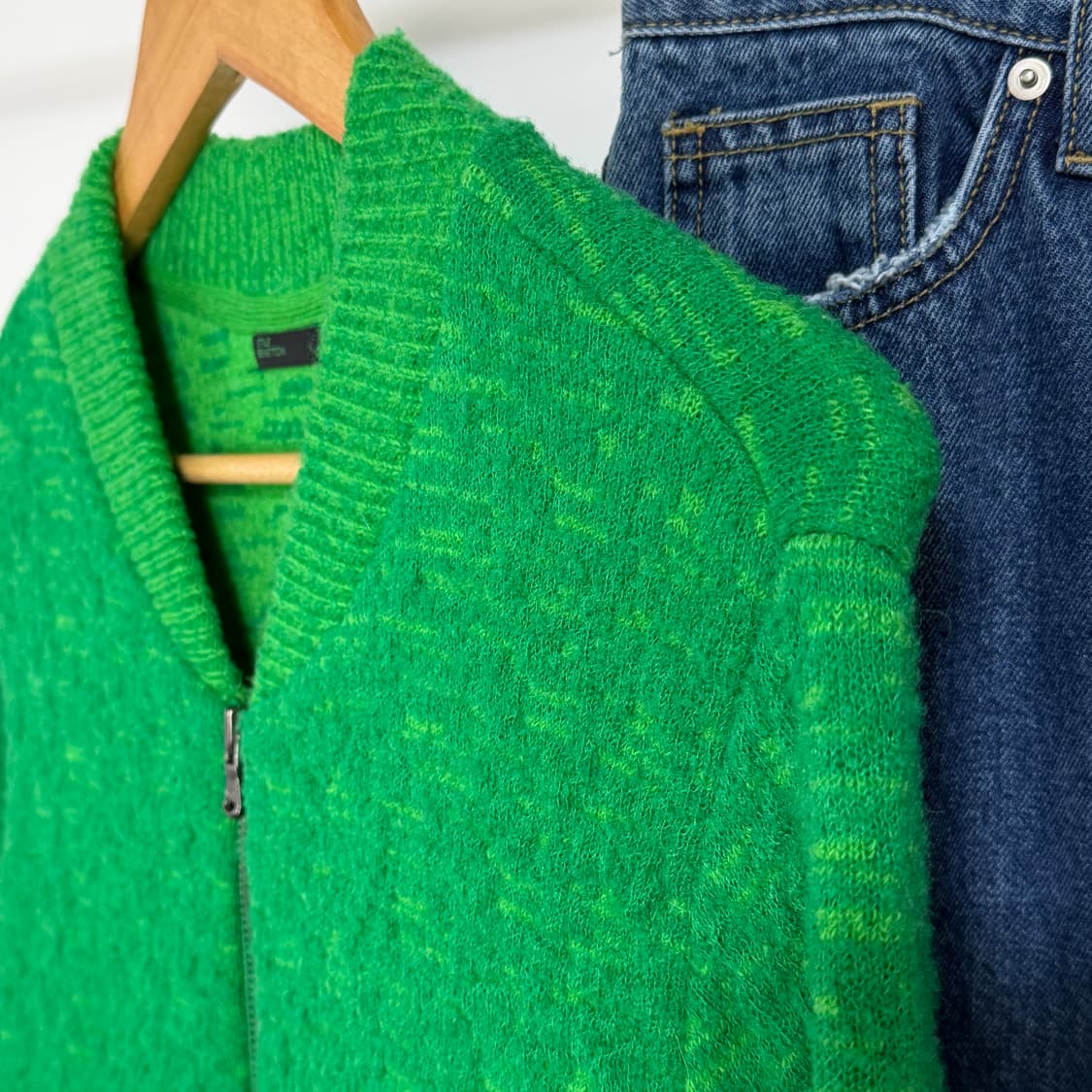 [M] 베네통 울 지퍼가디건 상품이미지3