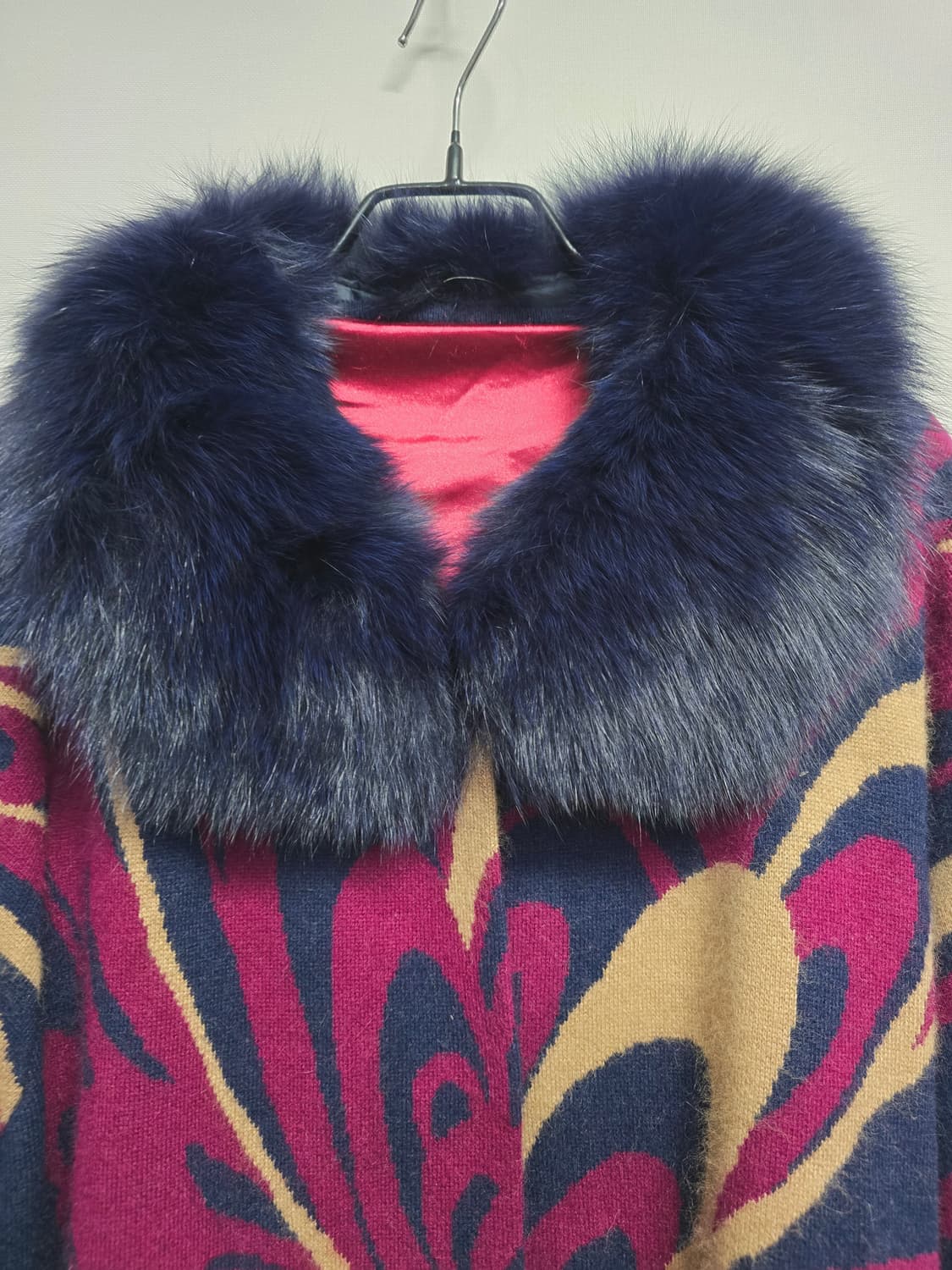 폭스퍼 패턴  카라 니트 코트 상품이미지2