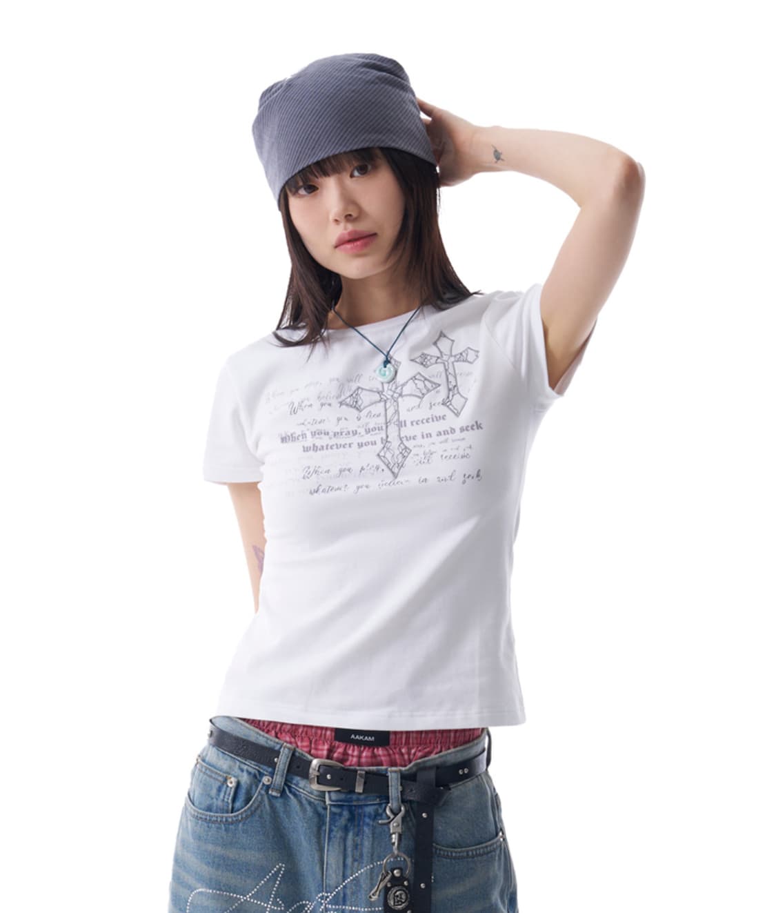 아캄 Laced CROS2 Patch Half Top 반팔티셔츠 상품이미지1