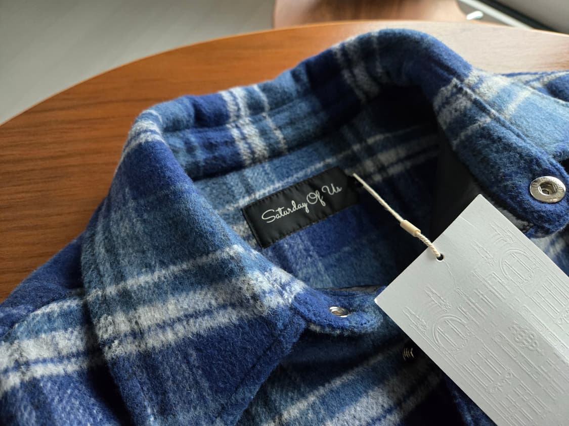 STU 패디드 체크 셔츠 L사이즈 상품이미지3