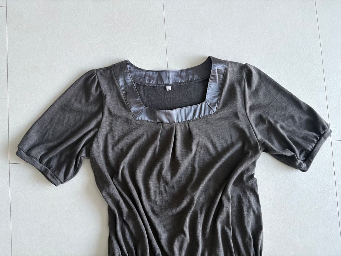 square neck ribbon waist top 상품이미지4