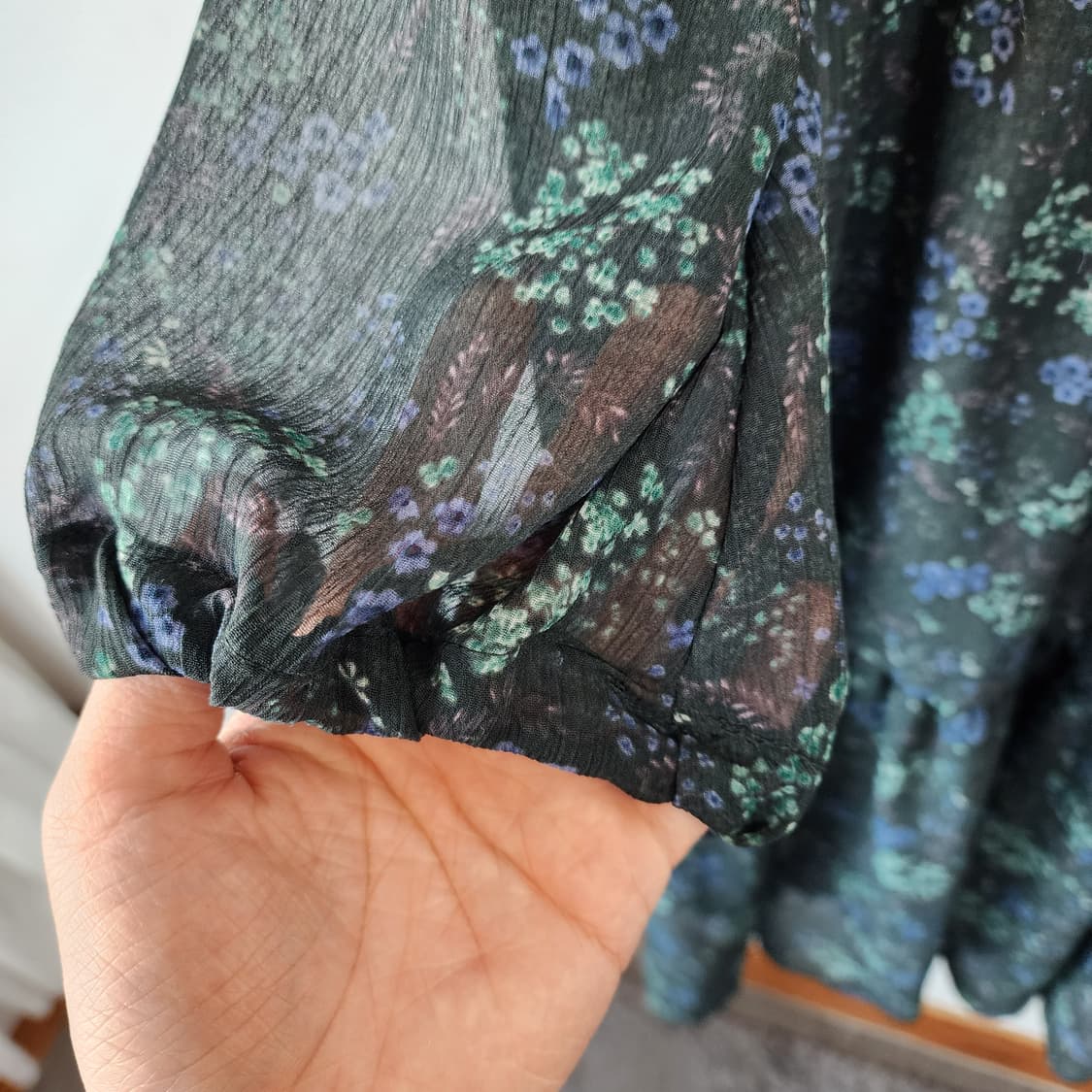 엣지 플라워 패턴 롱 원피스 상품이미지4