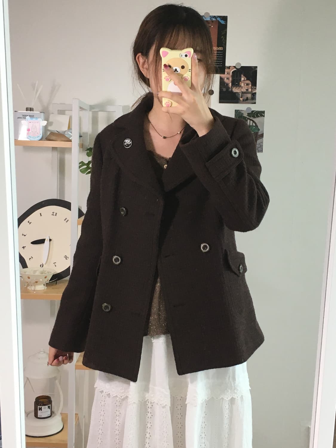 SOUP 다크초코 울 코트 상품이미지2
