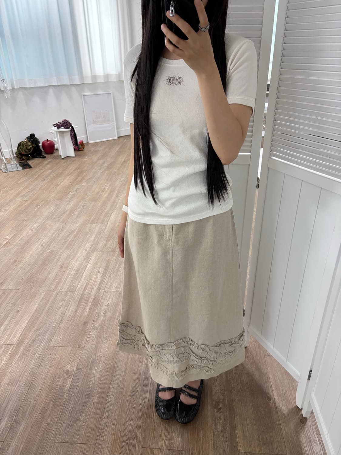 꼼데가르송 린넨프릴 스커트 상품이미지7