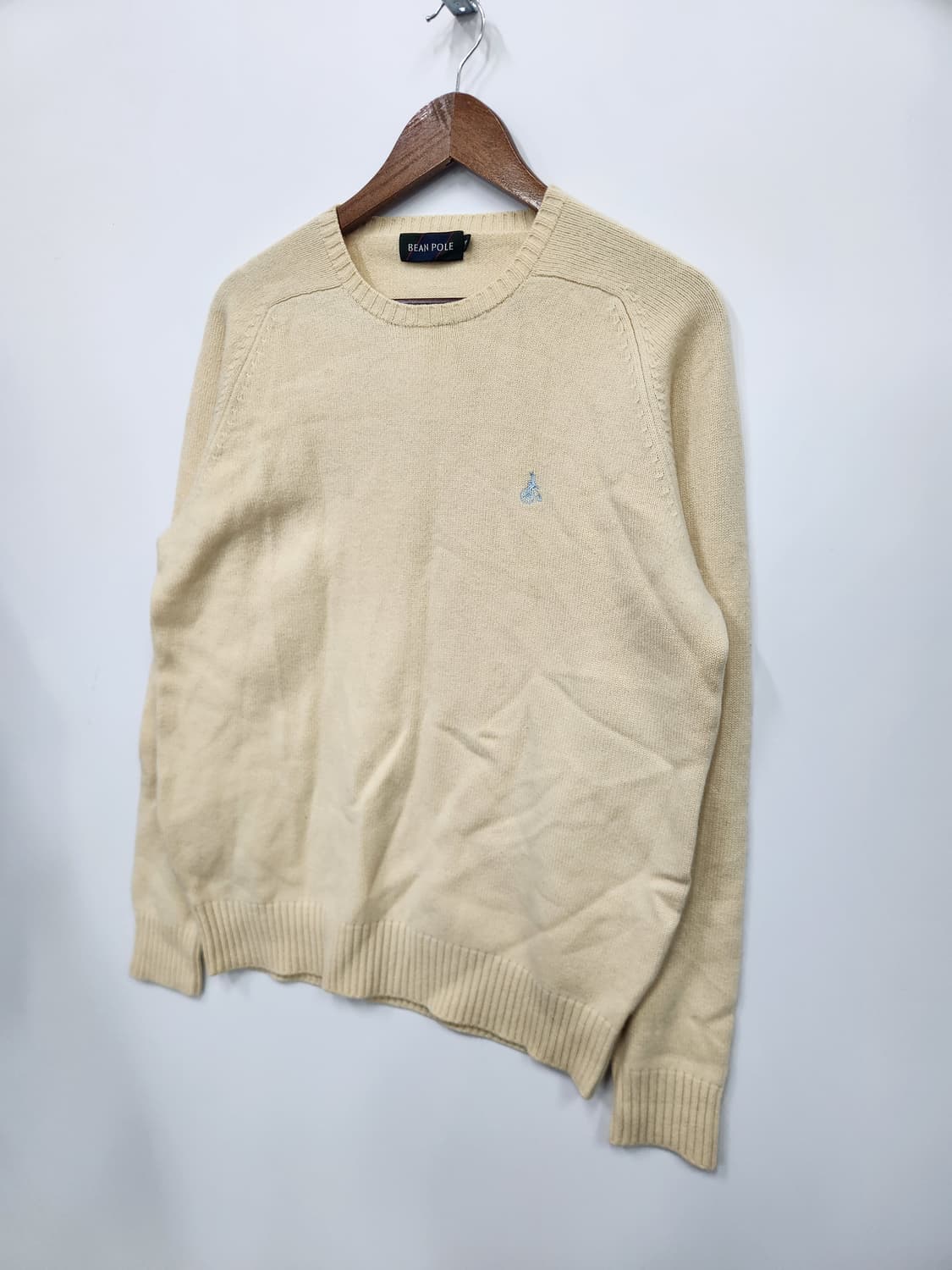 빈폴 로고 크림 니트 상품이미지2