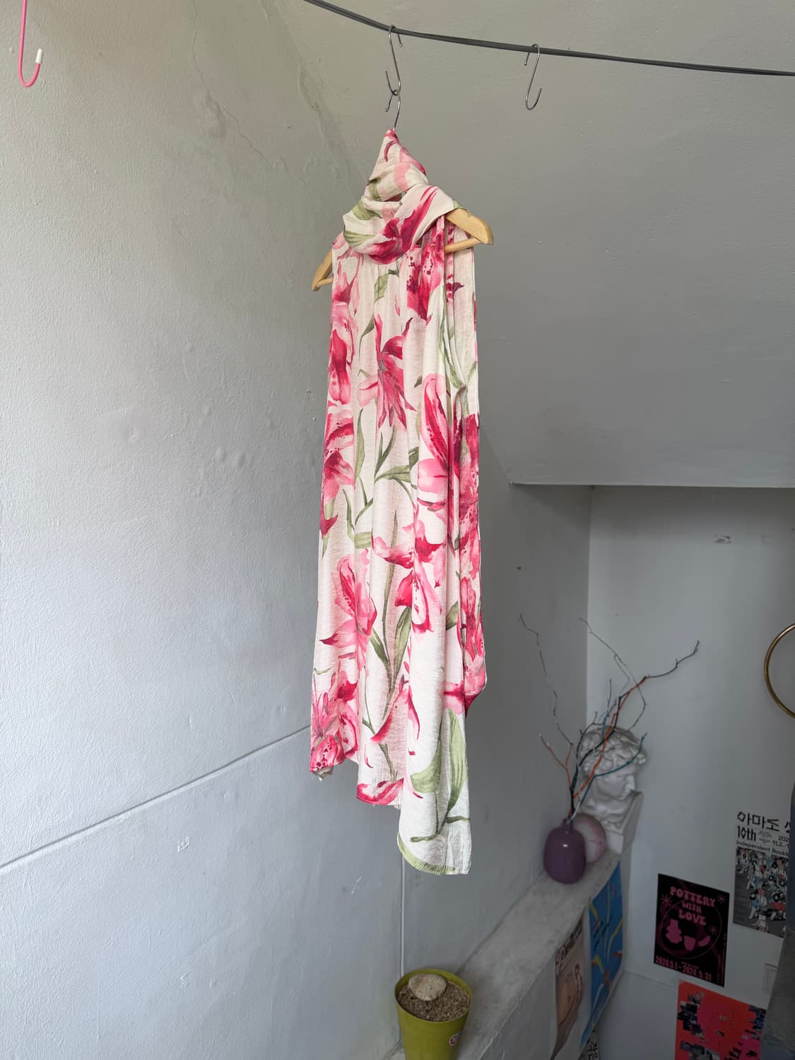 하와이안 패턴 홀터넥 원피스 상품이미지4