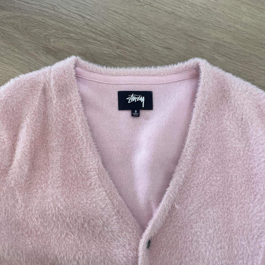 스투시 쉐기 가디건 베이비 핑크 상품이미지2