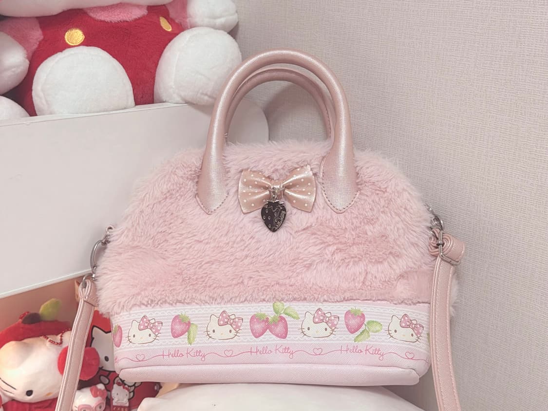 키티 헬로키티 산리오 딸기 이치고 퍼 가방 백 숄더백 상품이미지1