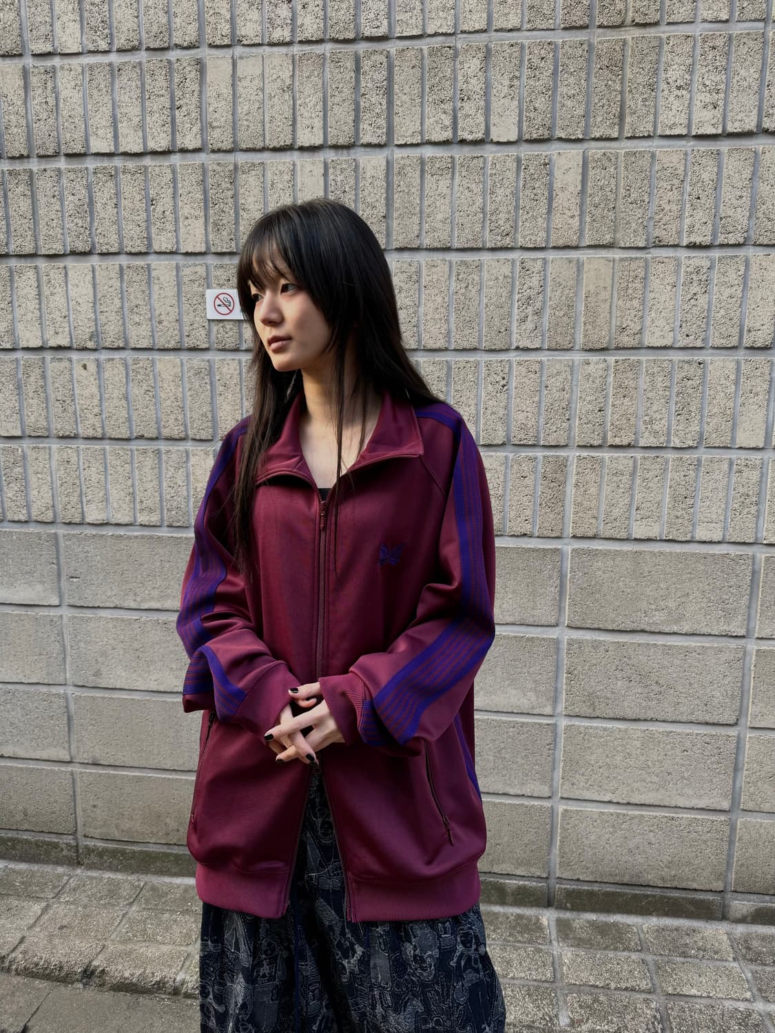 니들스 버건디 트랙 집업 상품이미지2