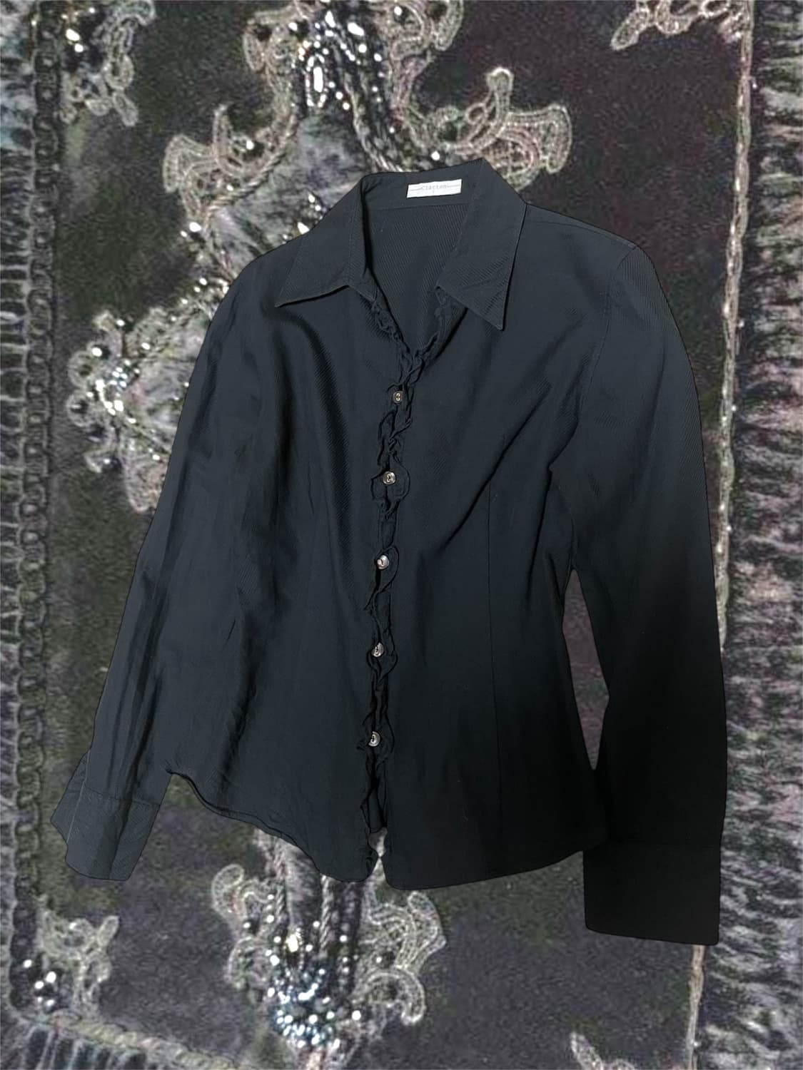 Gothic frill shirt 프릴 슬림 셔츠 나폴레옹st핀터레스트 상품이미지6
