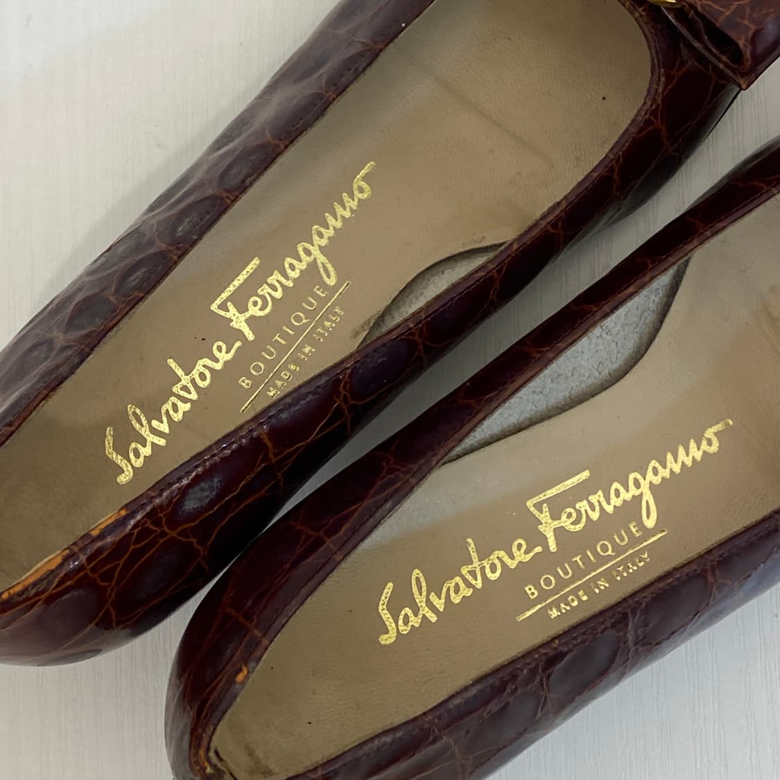 [215] 페라가모 바라 보우 레더 미들 펌프스 4C 상품이미지7