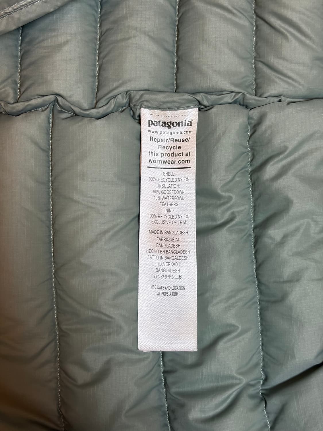 파타고니아 다운스웨터 경량 패딩 세이지그린 XL 상품이미지5