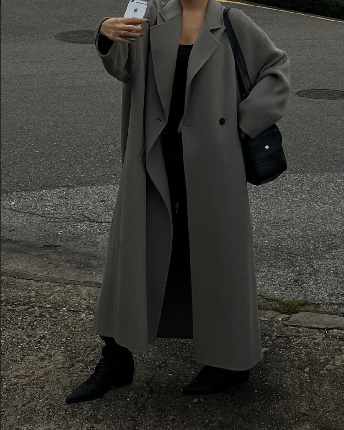 트리밍버드 treemingbird 와이드 코트 카키그레이 오도어 플노팔 상품이미지4