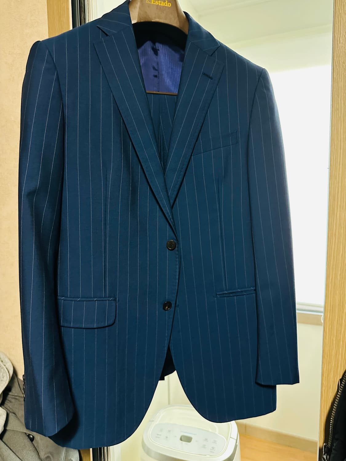 수트컴퍼니 네이비 스트라이프 수트 판매 상품이미지1
