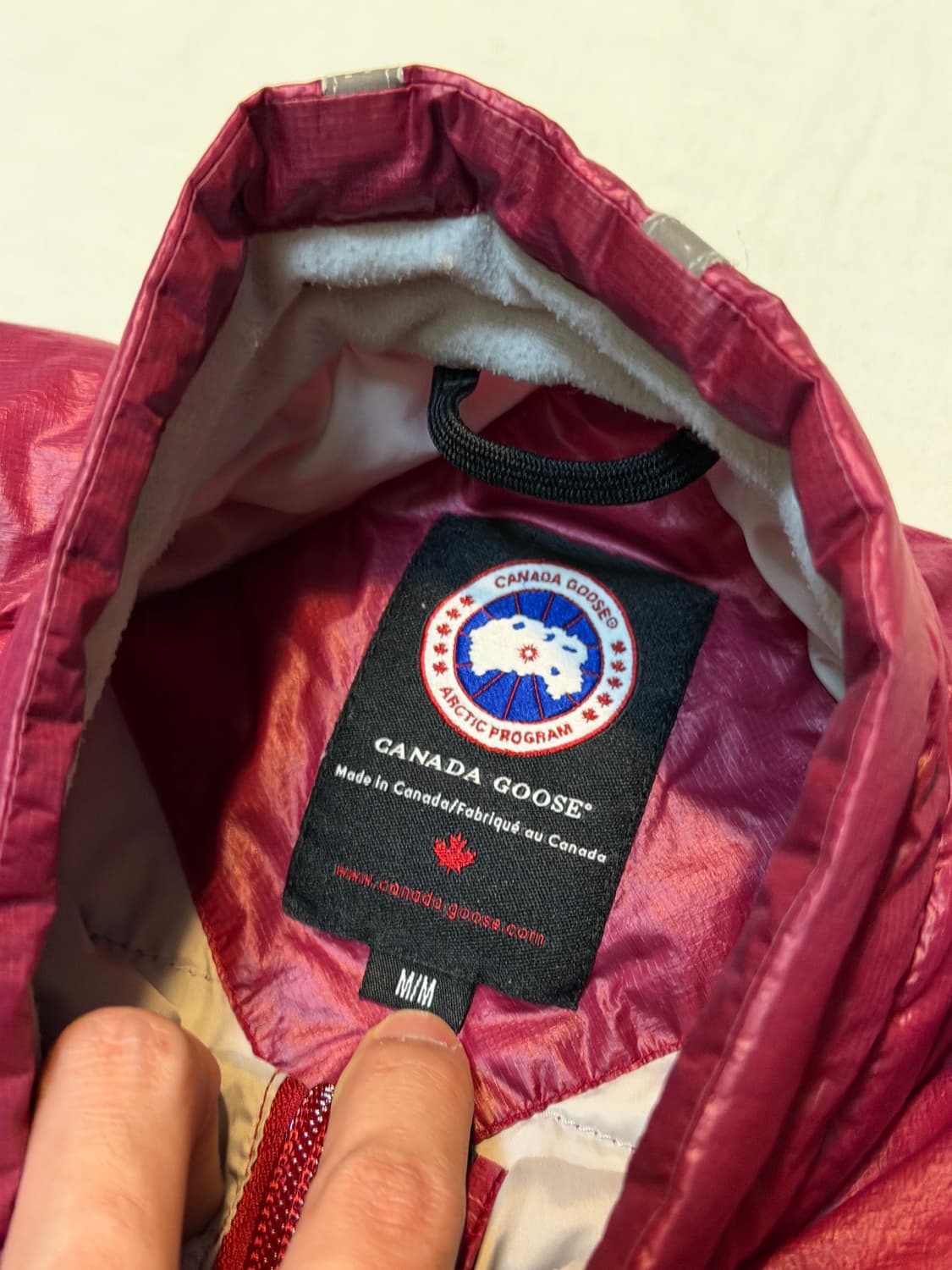 캐나다구스 하이브릿지 하이브리드 경량패딩 와인 상품이미지5