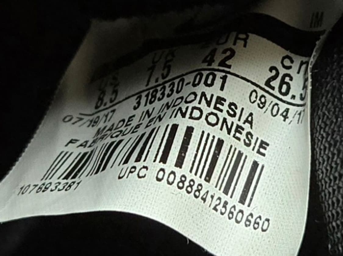 나이키 265mm-  반달 하이 슈프림 2017 블랙 화이트 상품이미지7