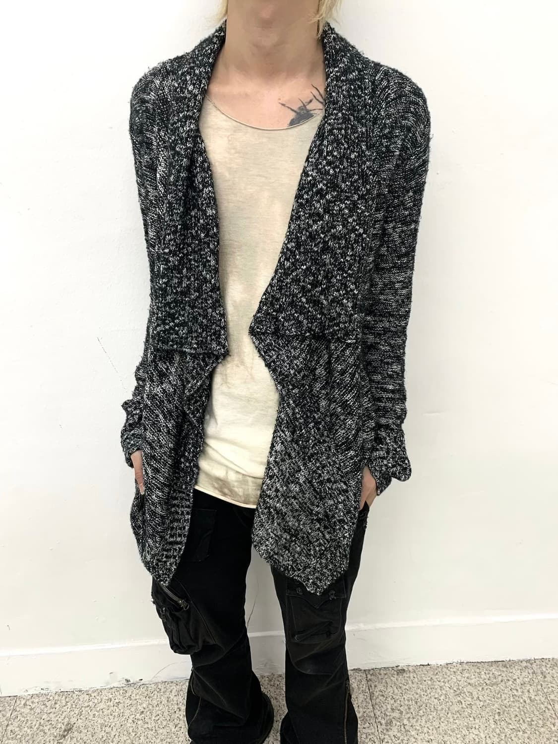 Ozoc drape knit cardigan  상품이미지5