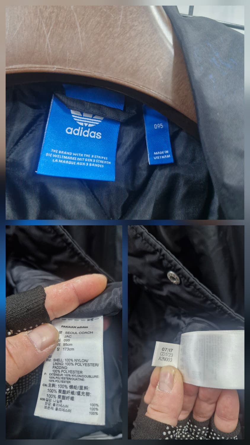 95M 아디다스 서울 코치 자켓.블랙 상품이미지10
