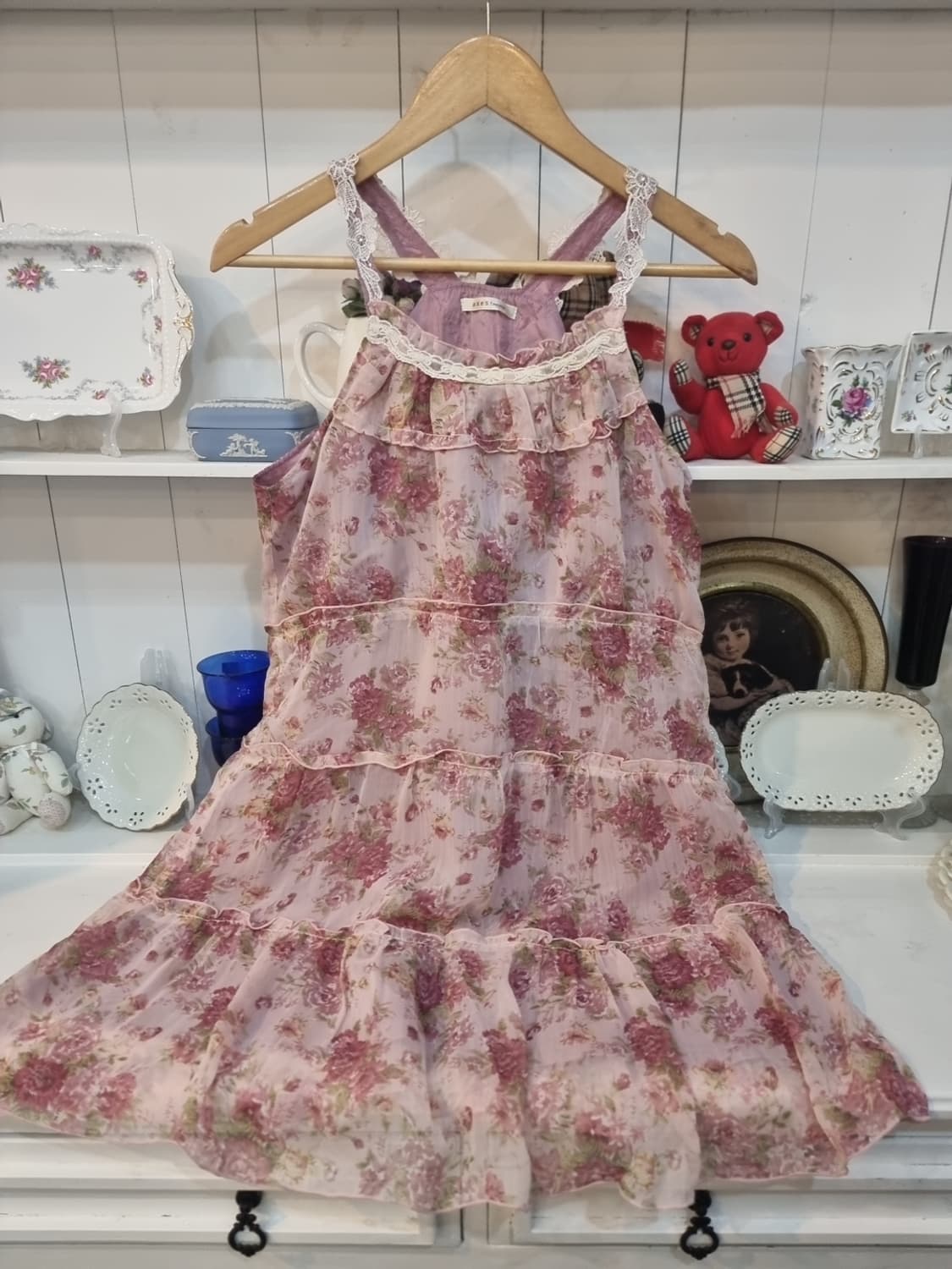 axes femme(악시즈팜므) 라벤더로즈 레이스 캉캉 슬립원피스 상품이미지4