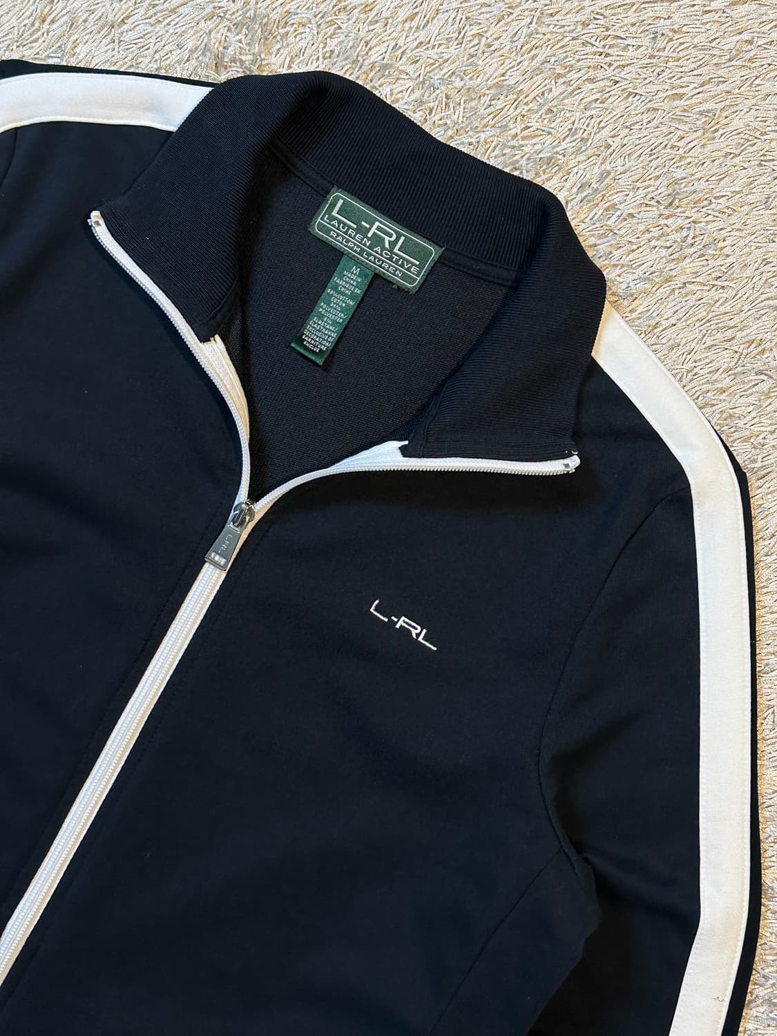 희귀) 로렌 랄프로렌 아카이브 사이드라인 로고 집업 져지 상품이미지2