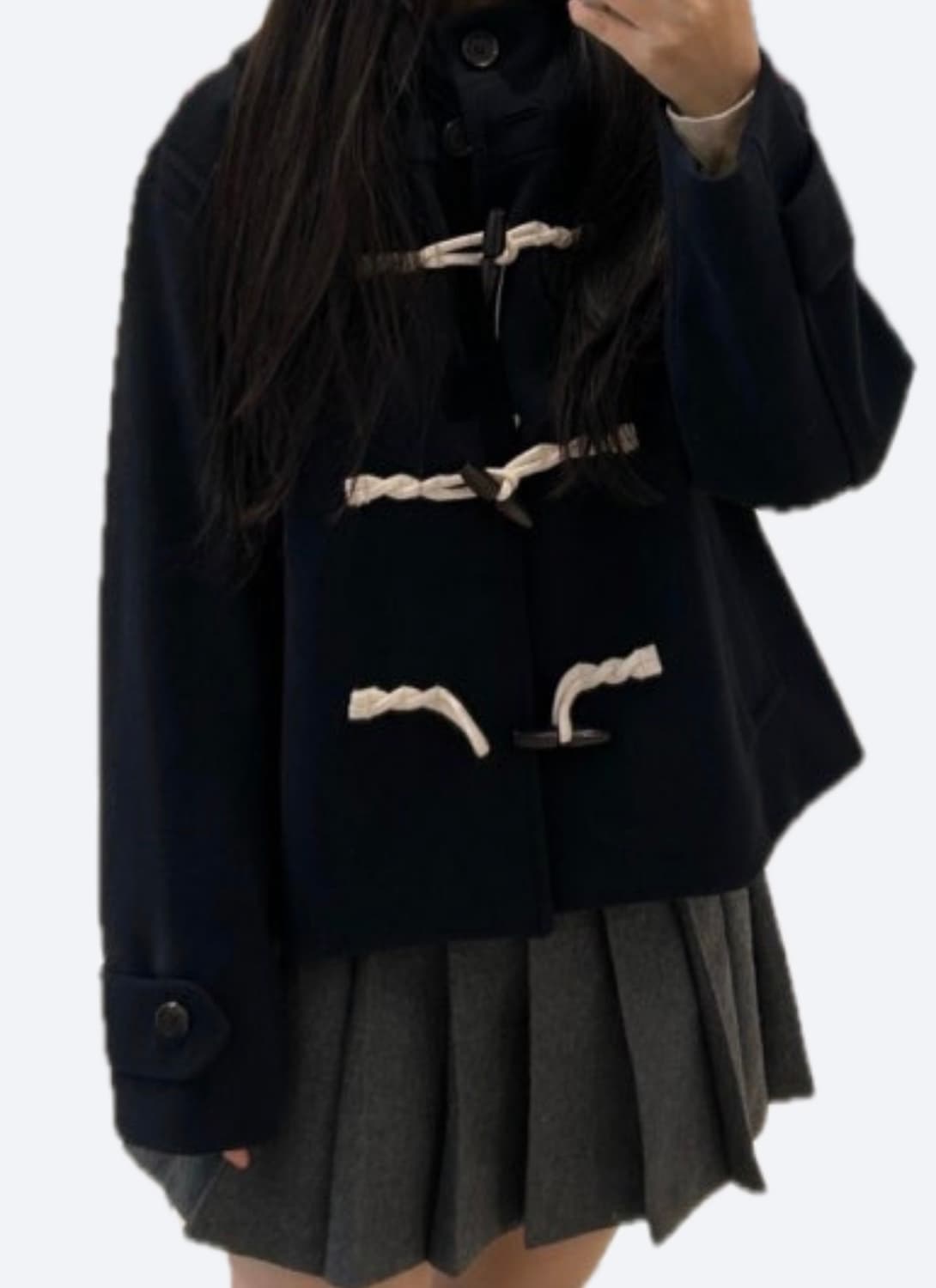 스파오 떡볶이 코트 s 다크그레이 상품이미지1