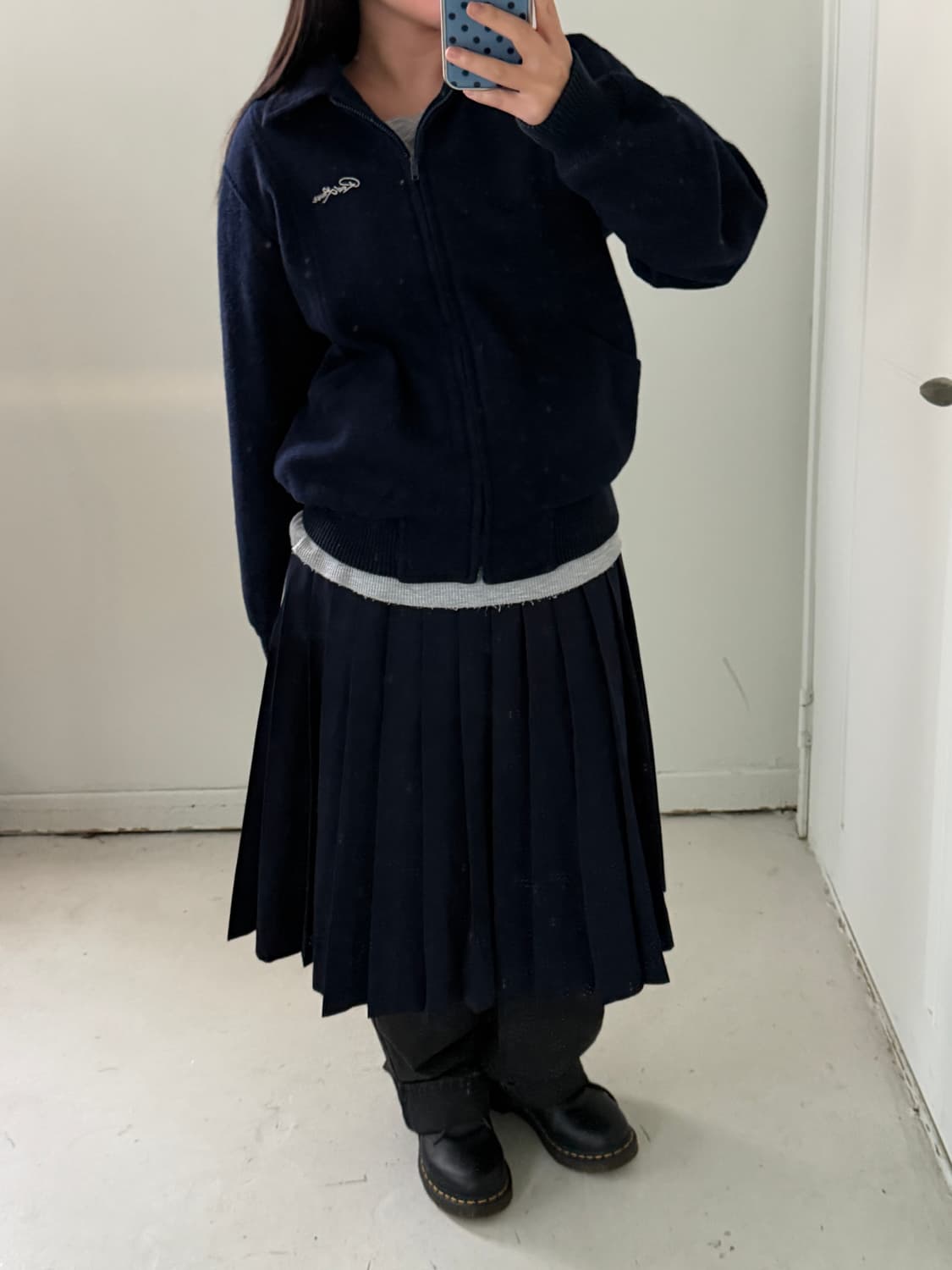 일본빈티지 네이비 집업자켓 상품이미지4