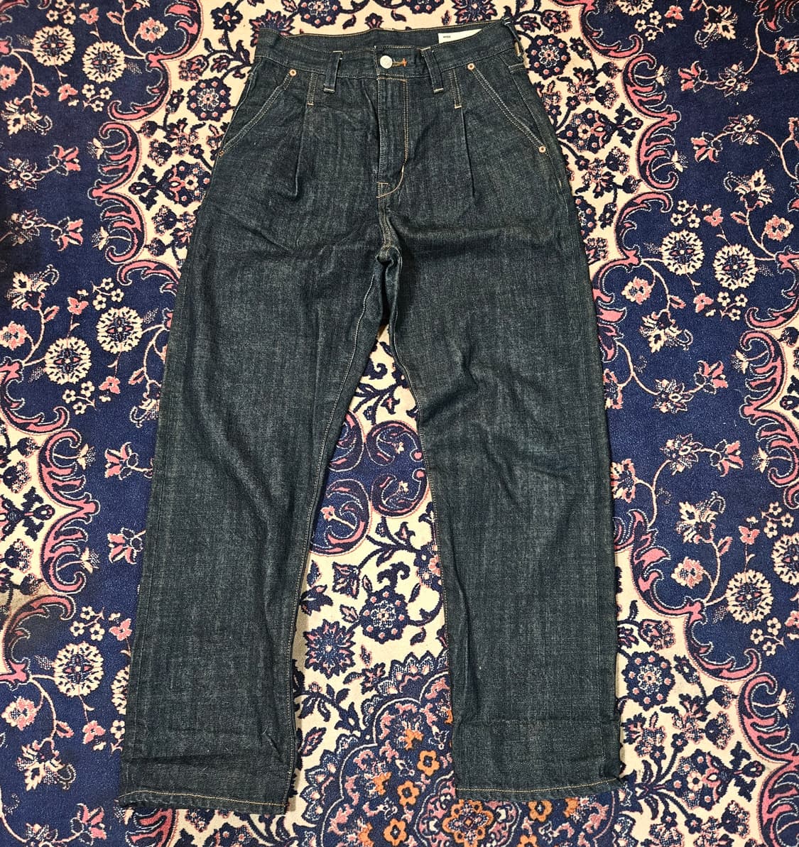 후아유 22ss 벌룬핏 와이드 핀턱 데님팬츠 32sizd 상품이미지1