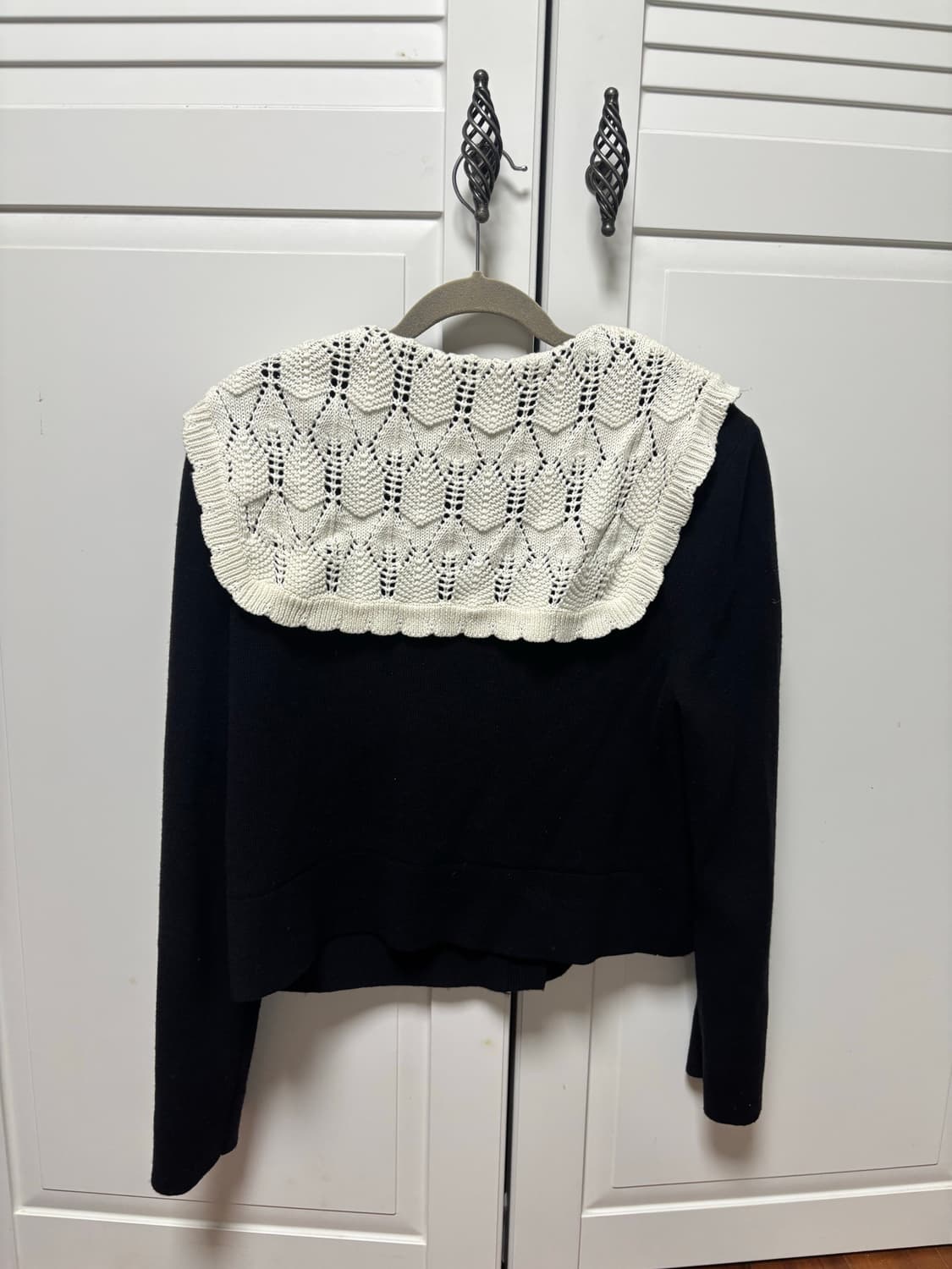 lucky chouette 크로셰 세일러 카라 니트 가디건 상품이미지2