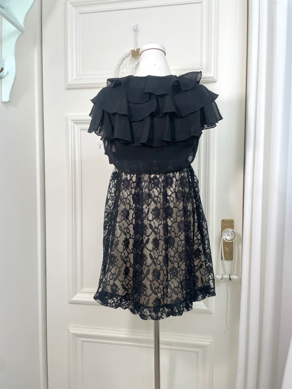 black ruffle bolero&CECIL MCBEE bow lace 상품이미지3