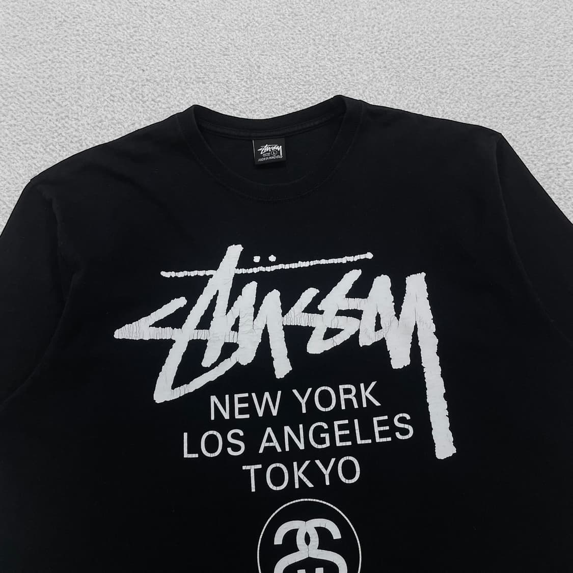 스투시 Stussy 월드투어 반팔 티셔츠 블랙 상품이미지3