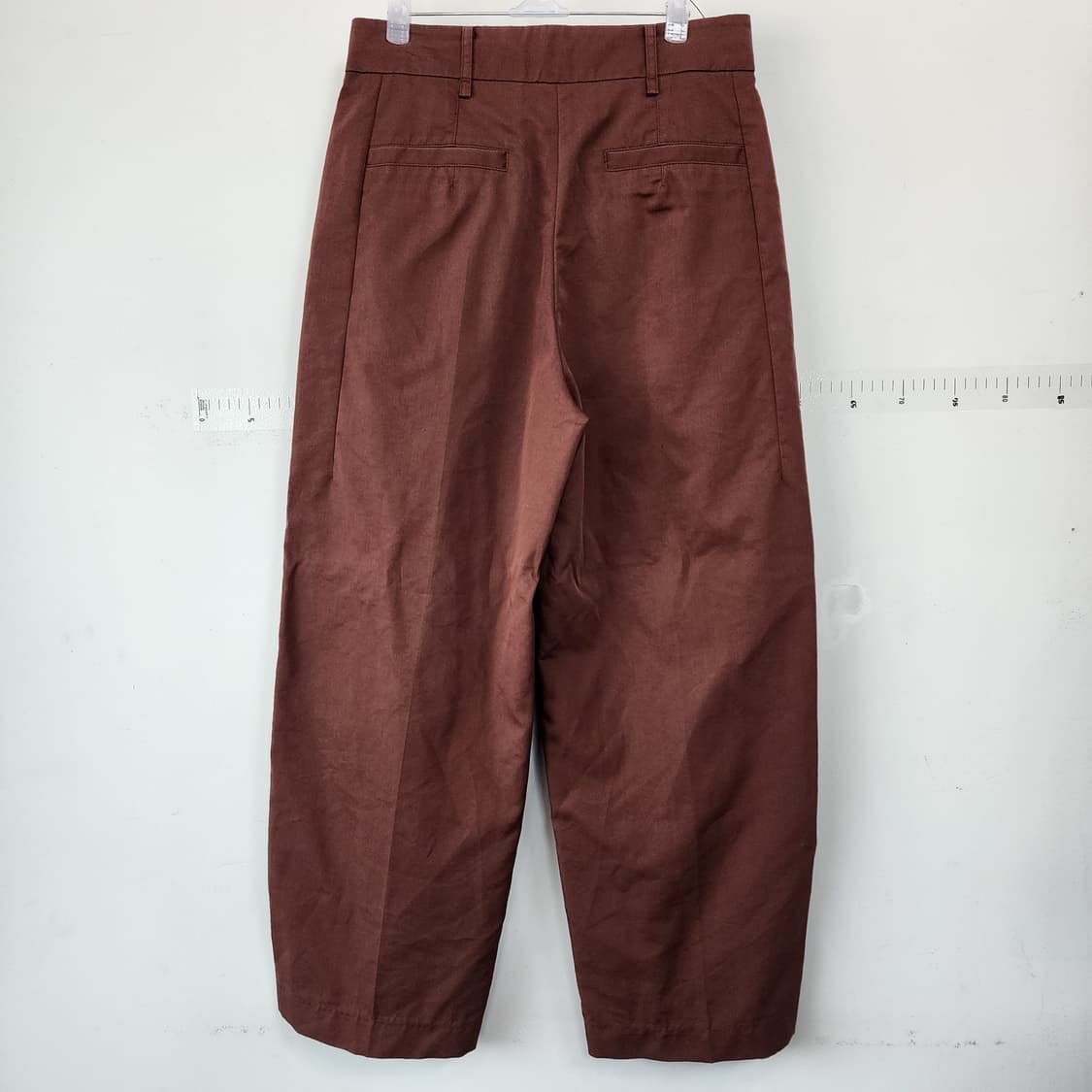 시스템 와이드 브라운 면바지 상품이미지5