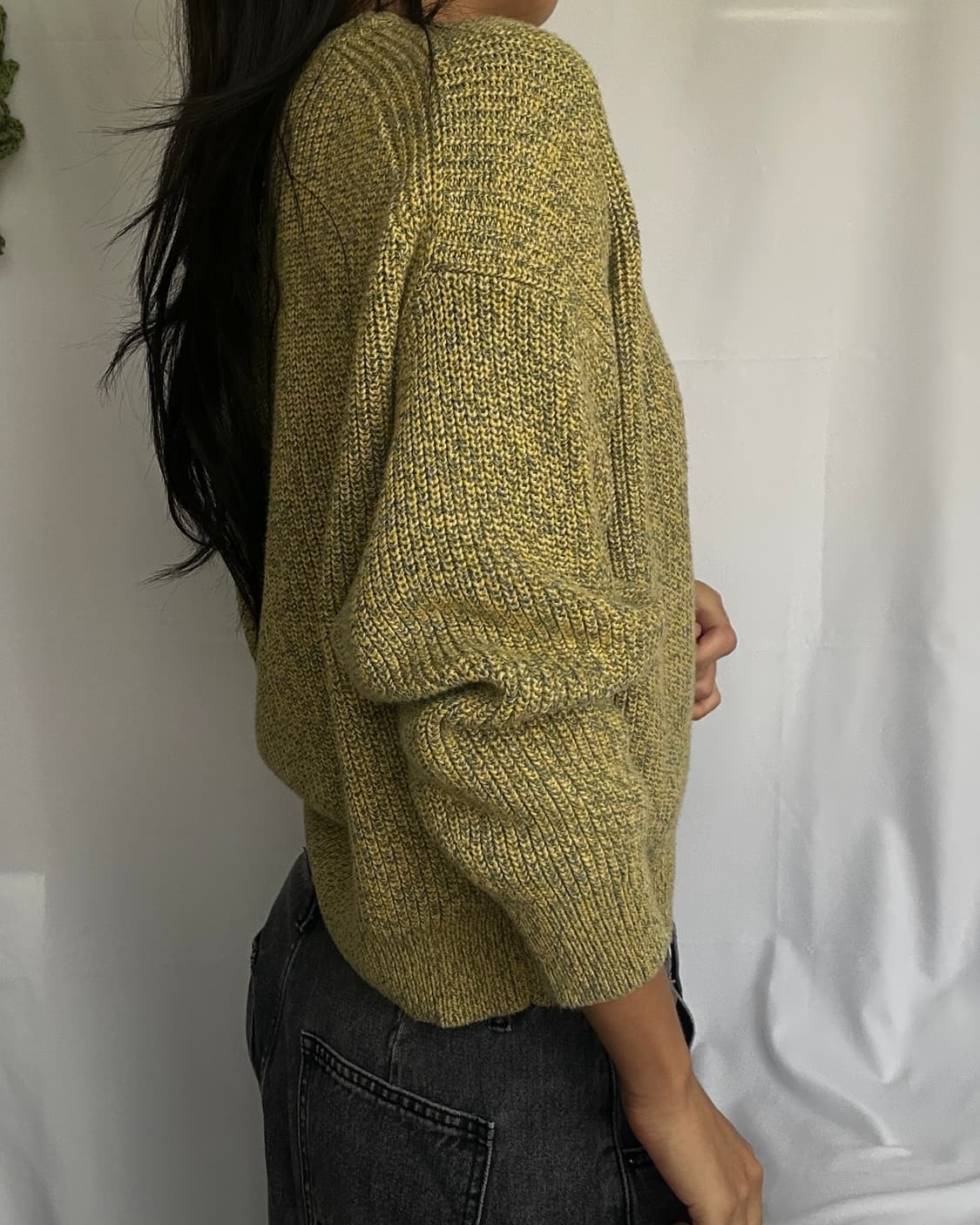 빈티지 유니클로 올리브 니트 상품이미지3