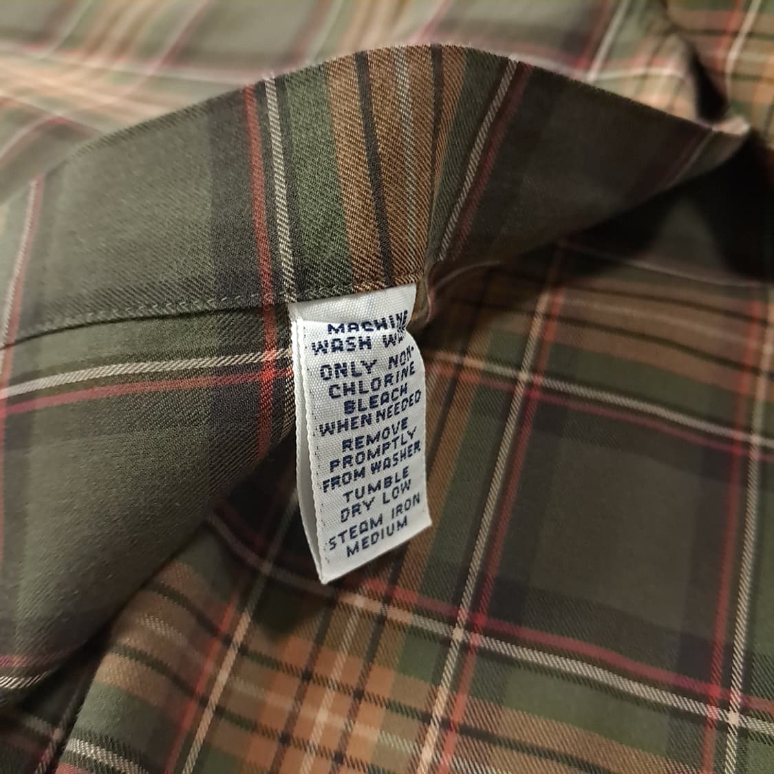 CK293 L 폴로 90s 클래식 타탄체크 올리브 셔츠 남방 상품이미지5