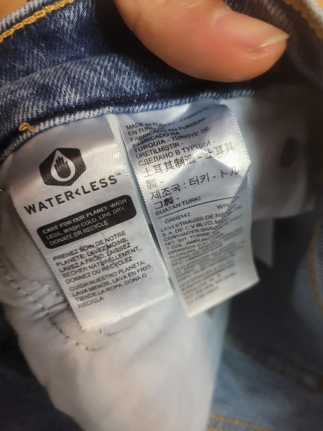 (허리만 28인치로 수선)리바이스 70s 하이플레어 데님팬츠 27 상품이미지3